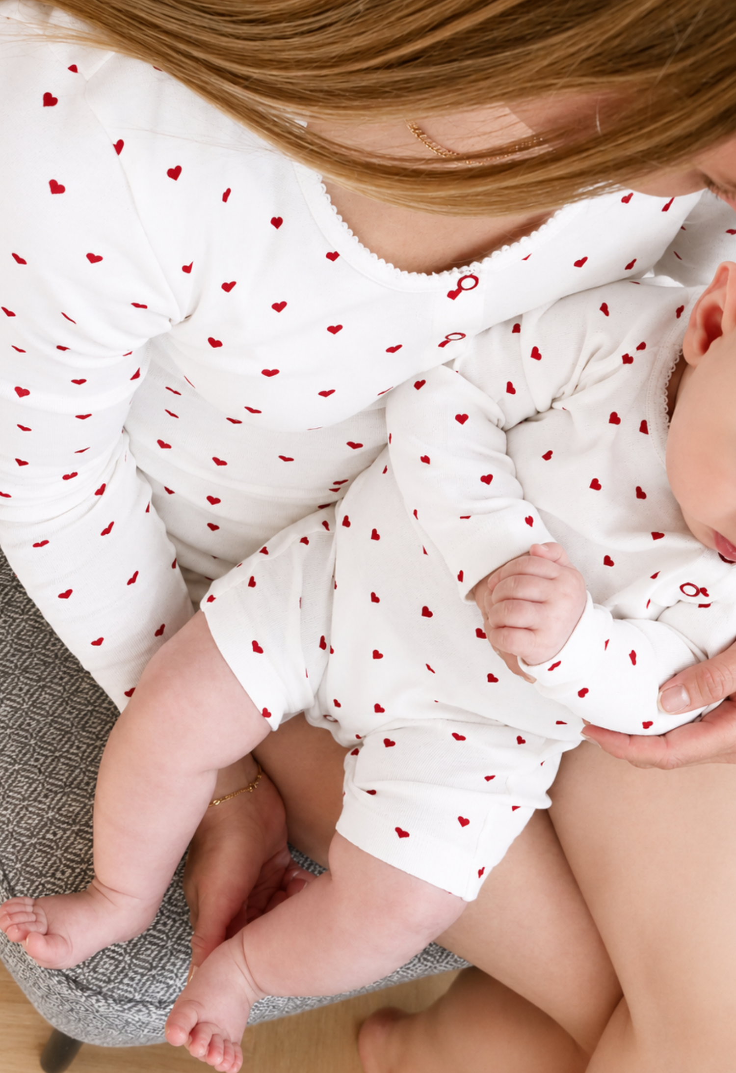 Baby-pysjamas - hjerter
