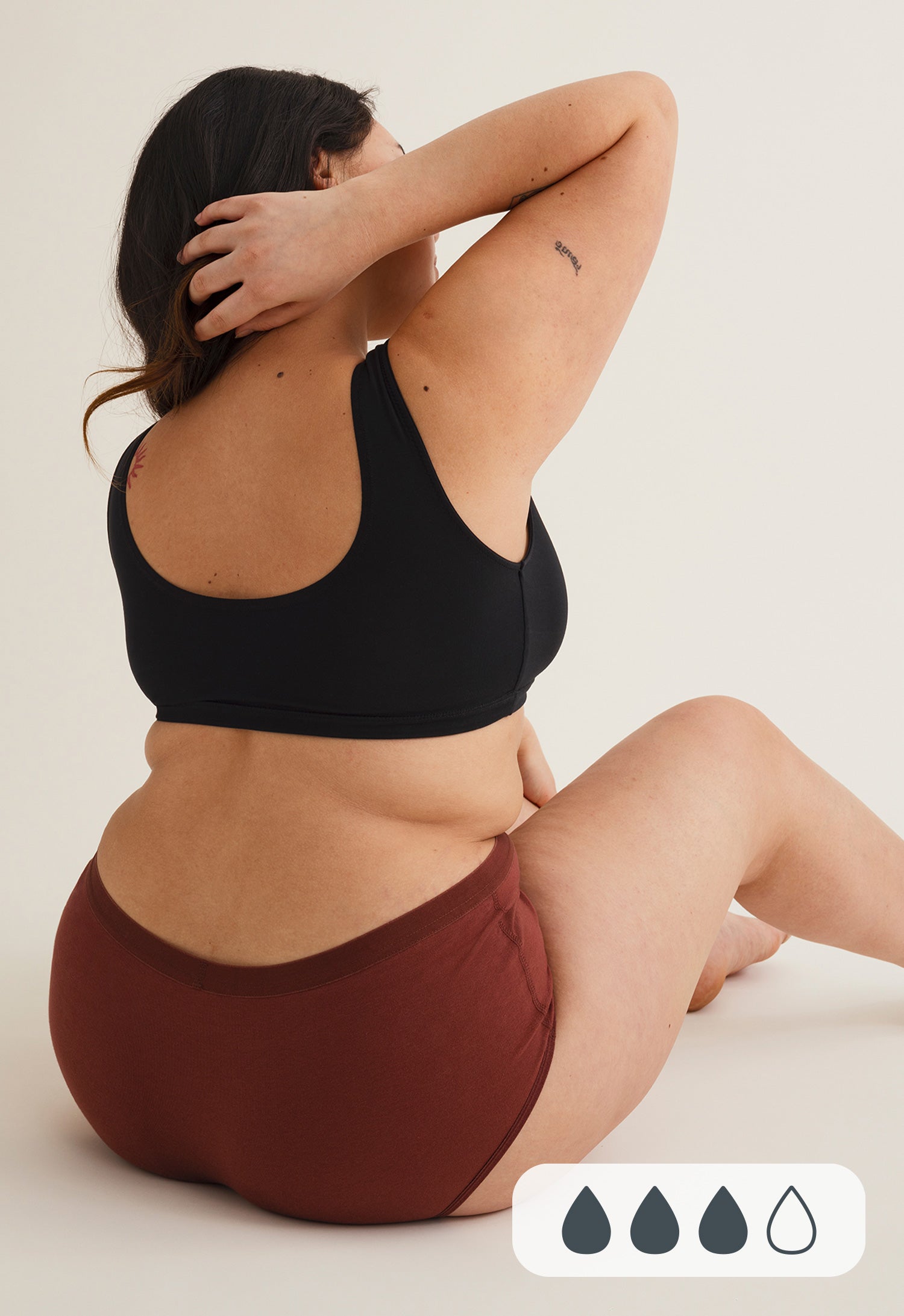 Menstruse - Hipster - Middels blødning - Mørkerød