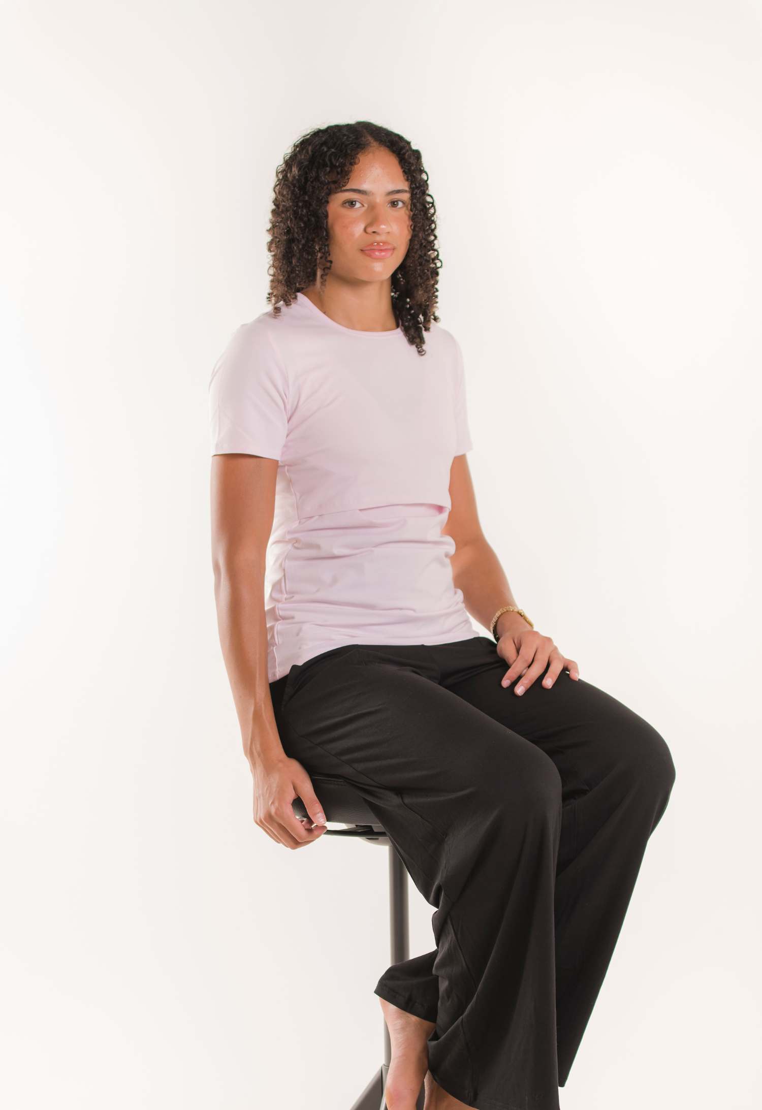 Kortermet ammetopp Essential - Pastellrosa