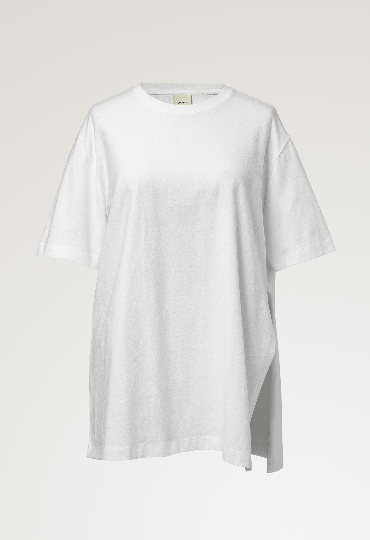 Oversized t-skjorte med sliss - Hvit