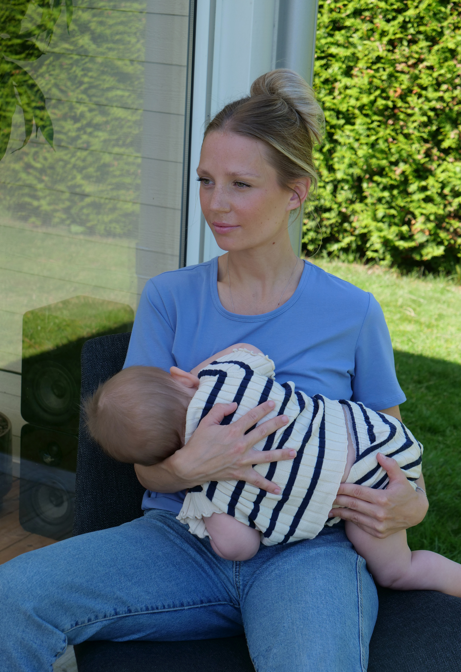 Ammetopp med kort erme Essential - Lyseblå