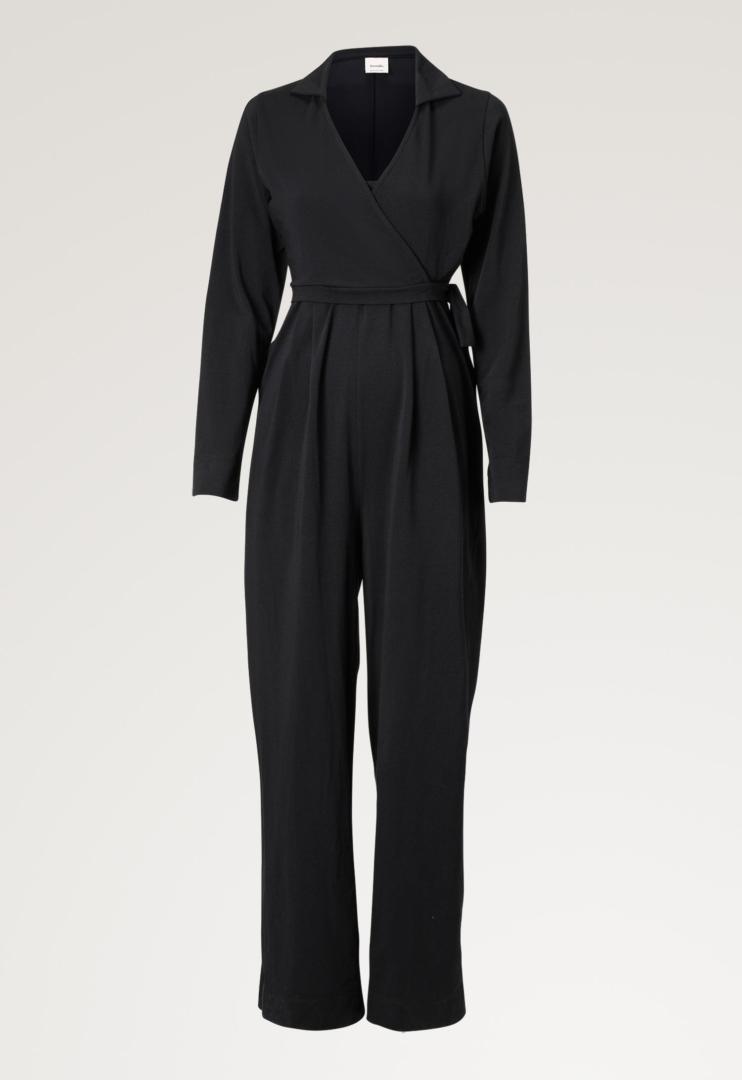 Jumpsuit til gravide med krage - Svart