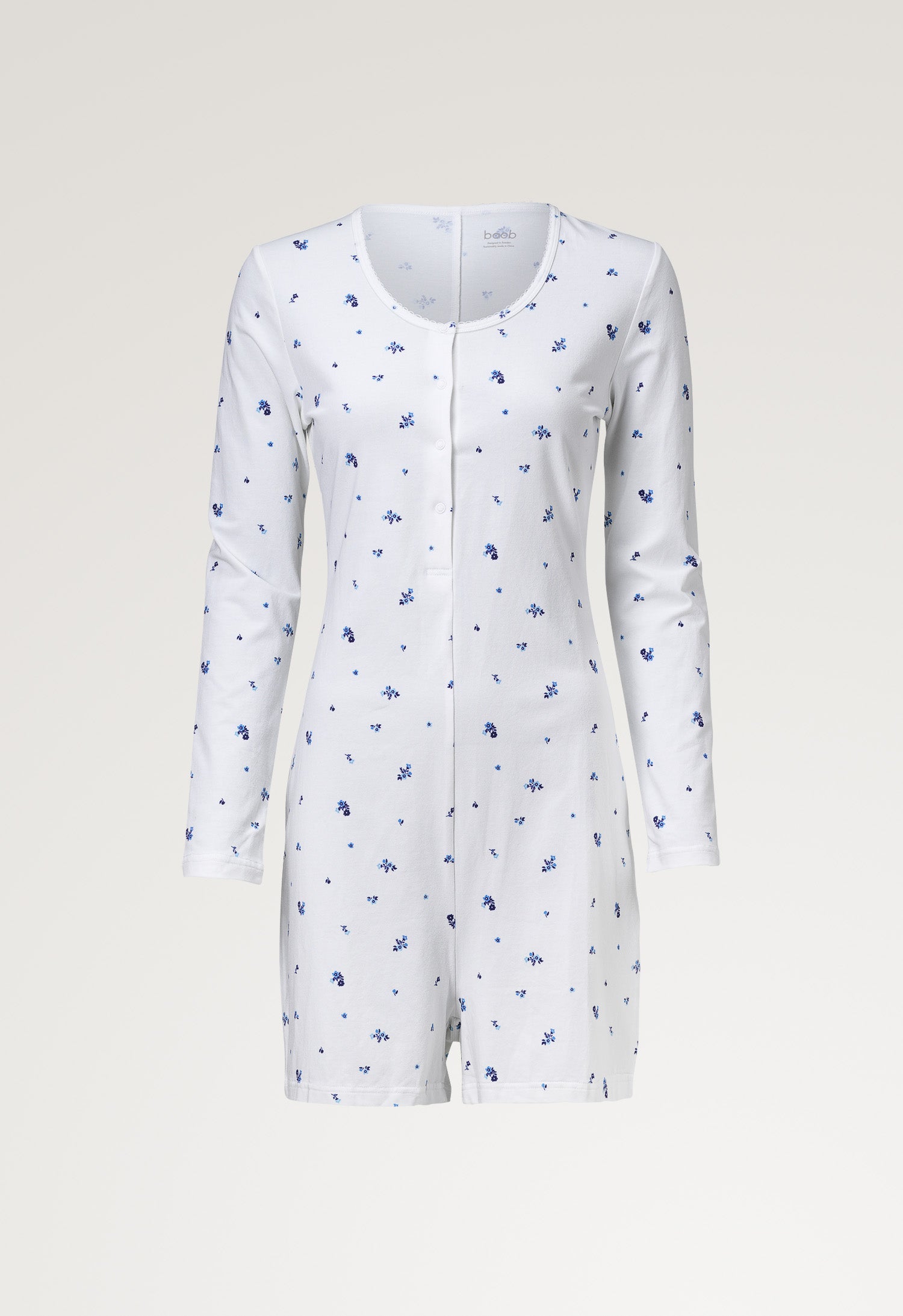 Gravidpysjamas - Blomstret