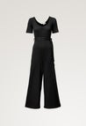 Ribbet gravidjumpsuit - Svart