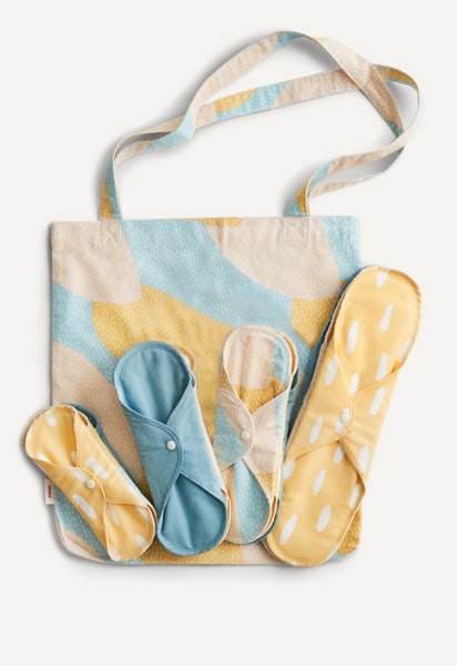 Startpakke med tøybind - Blått mønster