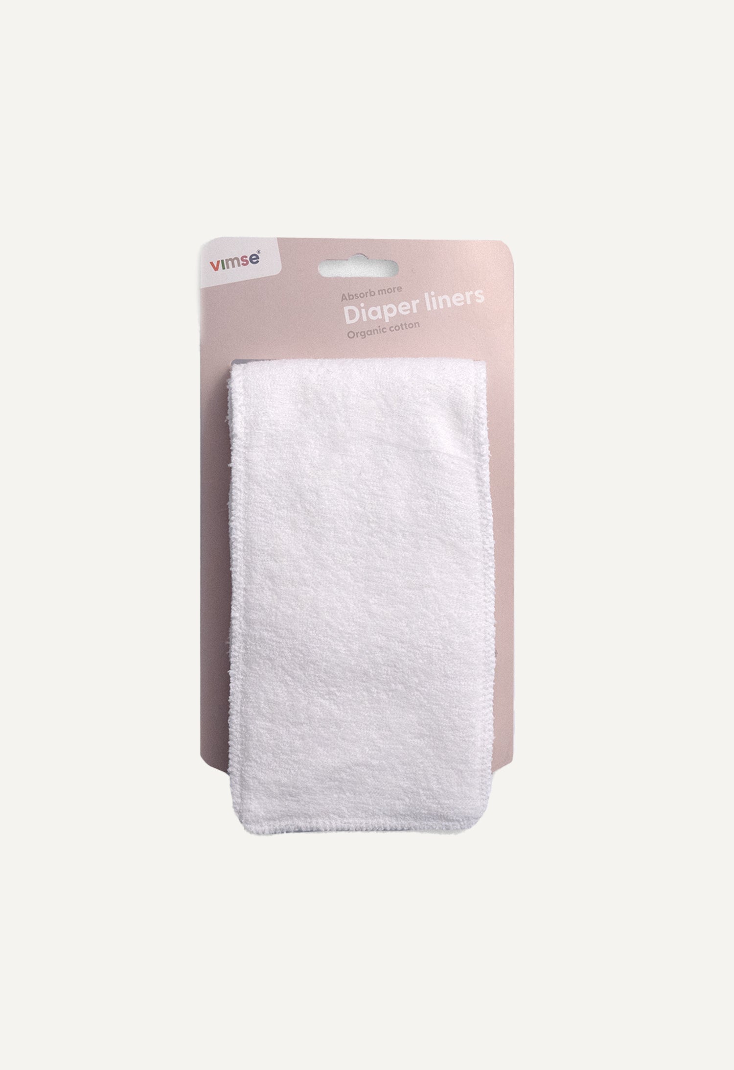 Innlegg til tøybleie - frotté - Hvit