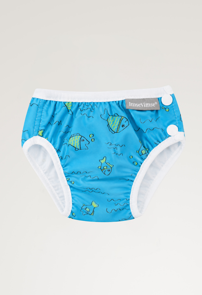 Badebleie med sideknapper – Turquoise Fish 6–8 kg
