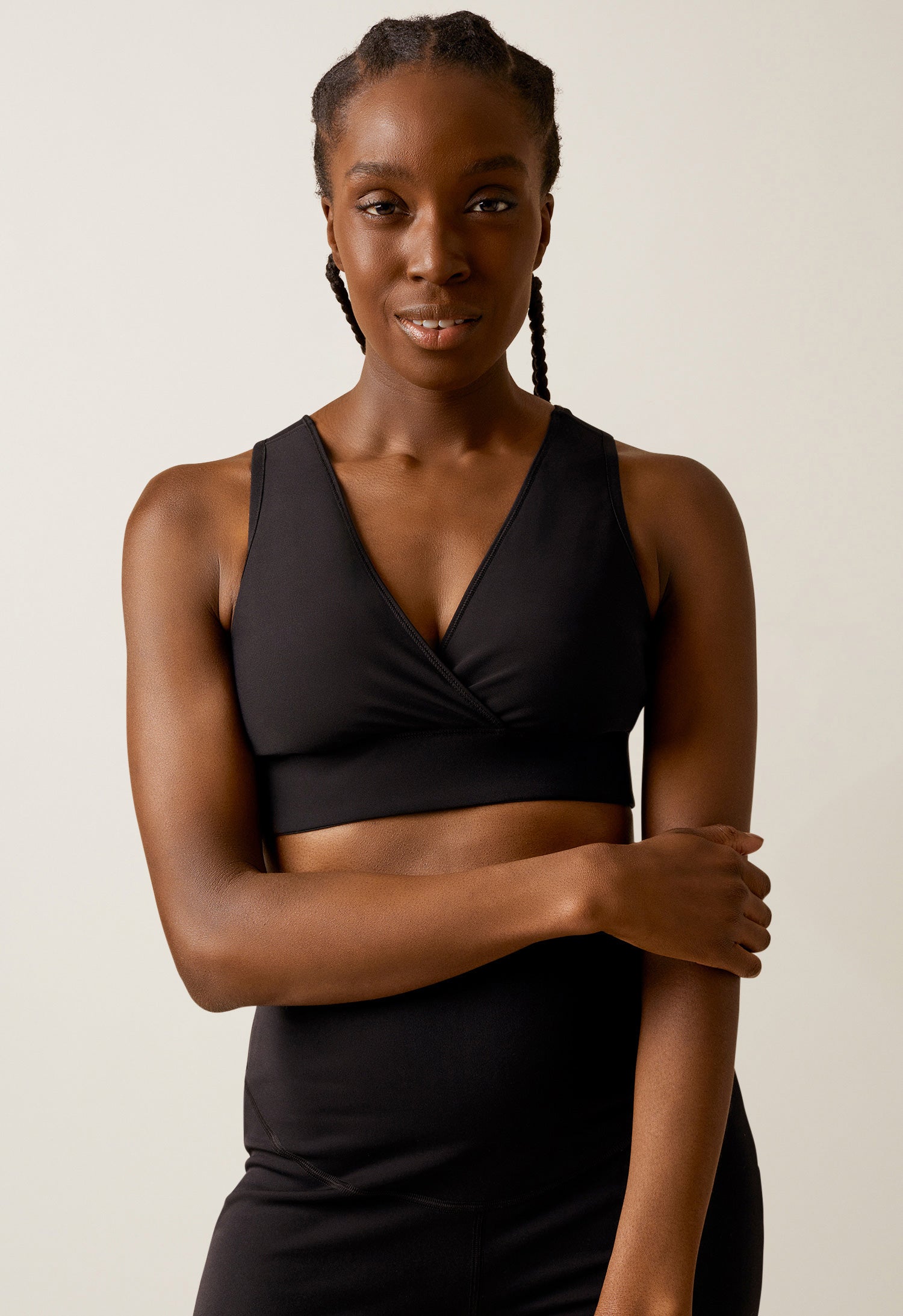 Amme-BH i techfleece - Svart