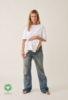 Oversized t-skjorte med sliss - Hvit