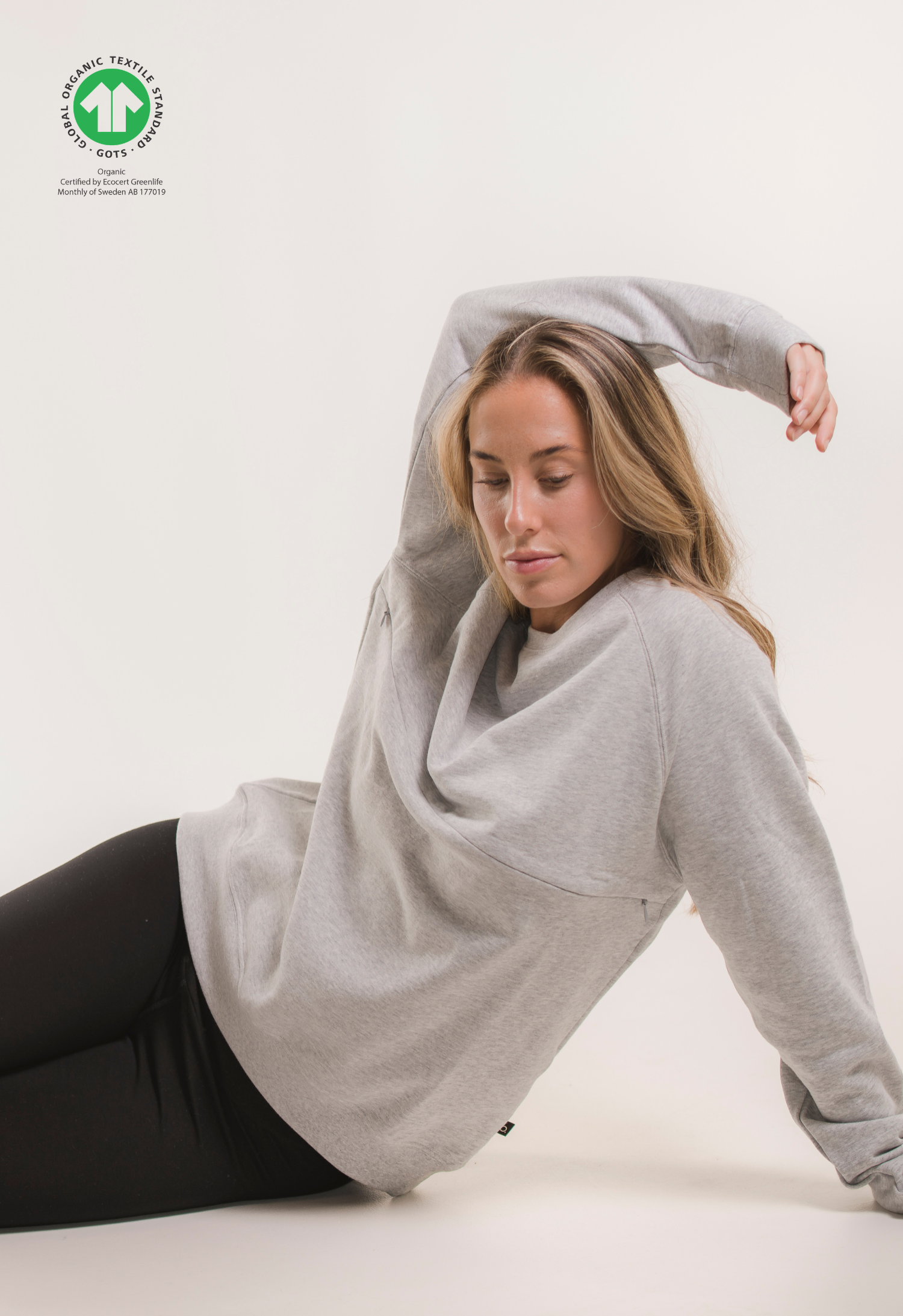 Sweatshirt med ammefunksjon - Grå melange