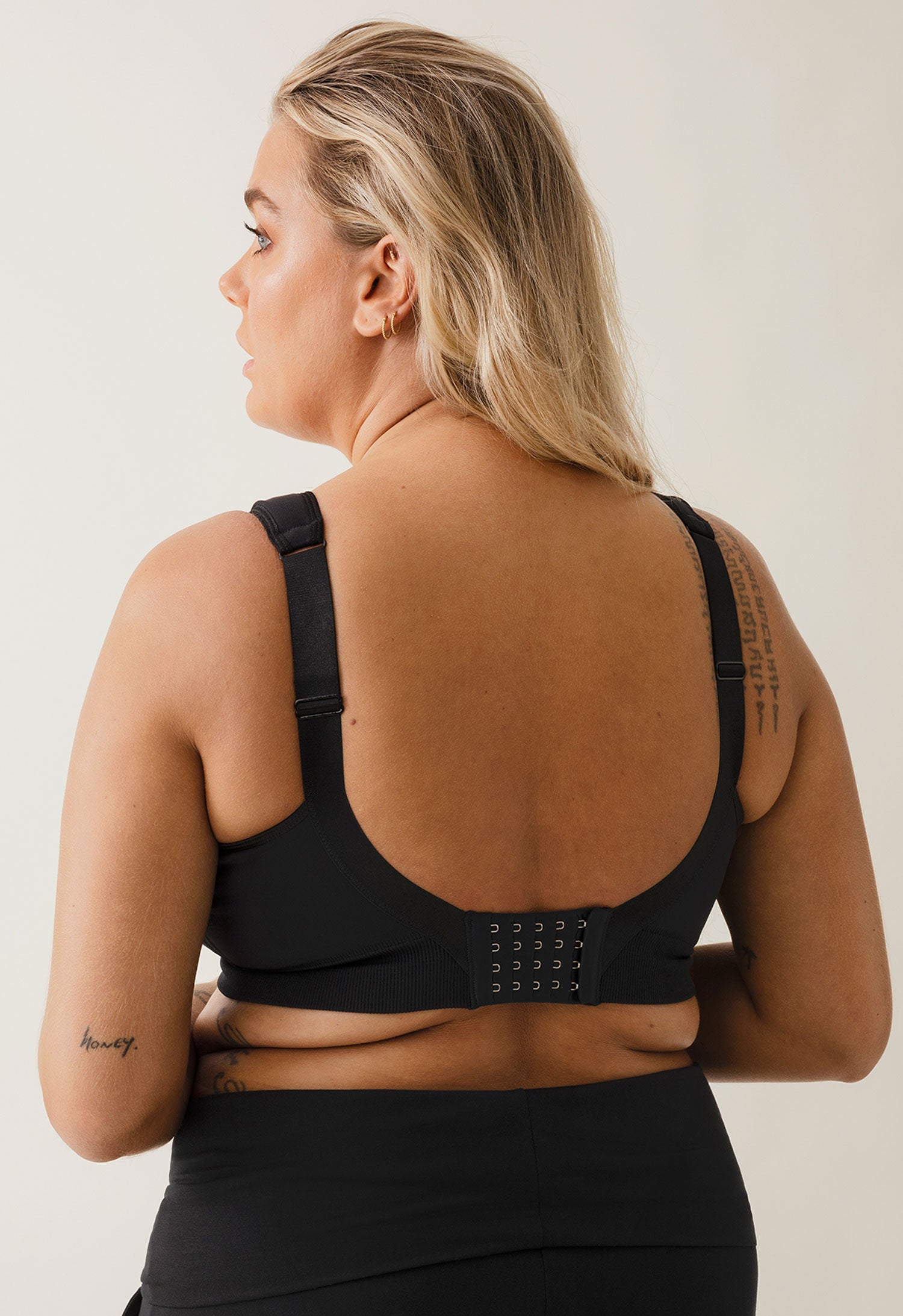 Stødig trådløs amme-BH 75C - 100G - Svart