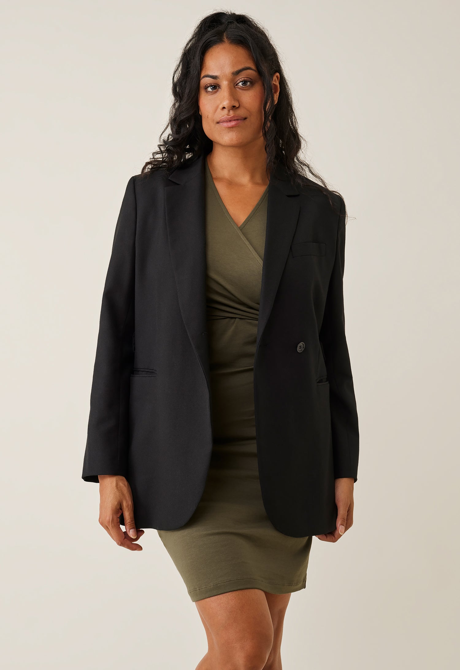 Omlottkjole - olivengrønn