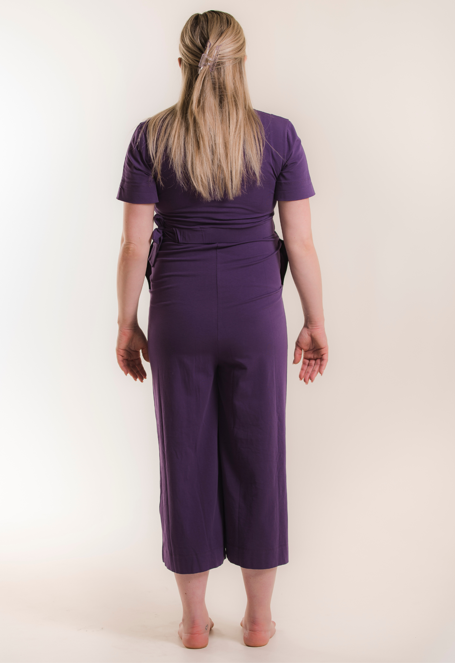 Jumpsuit for gravide med ammefunksjon - Lilla