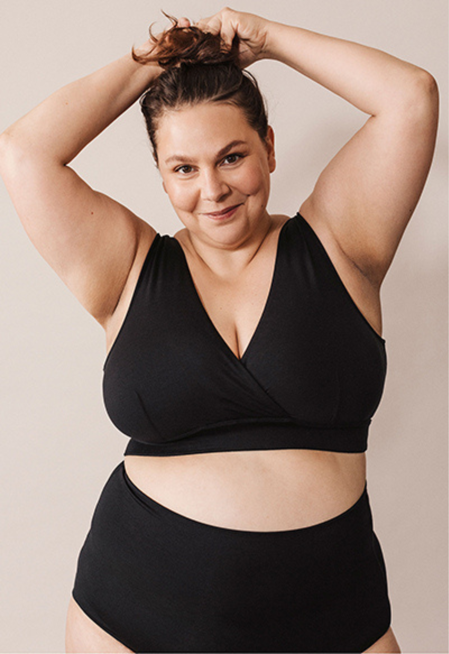 Myk amme-BH 75D - 110F - Svart