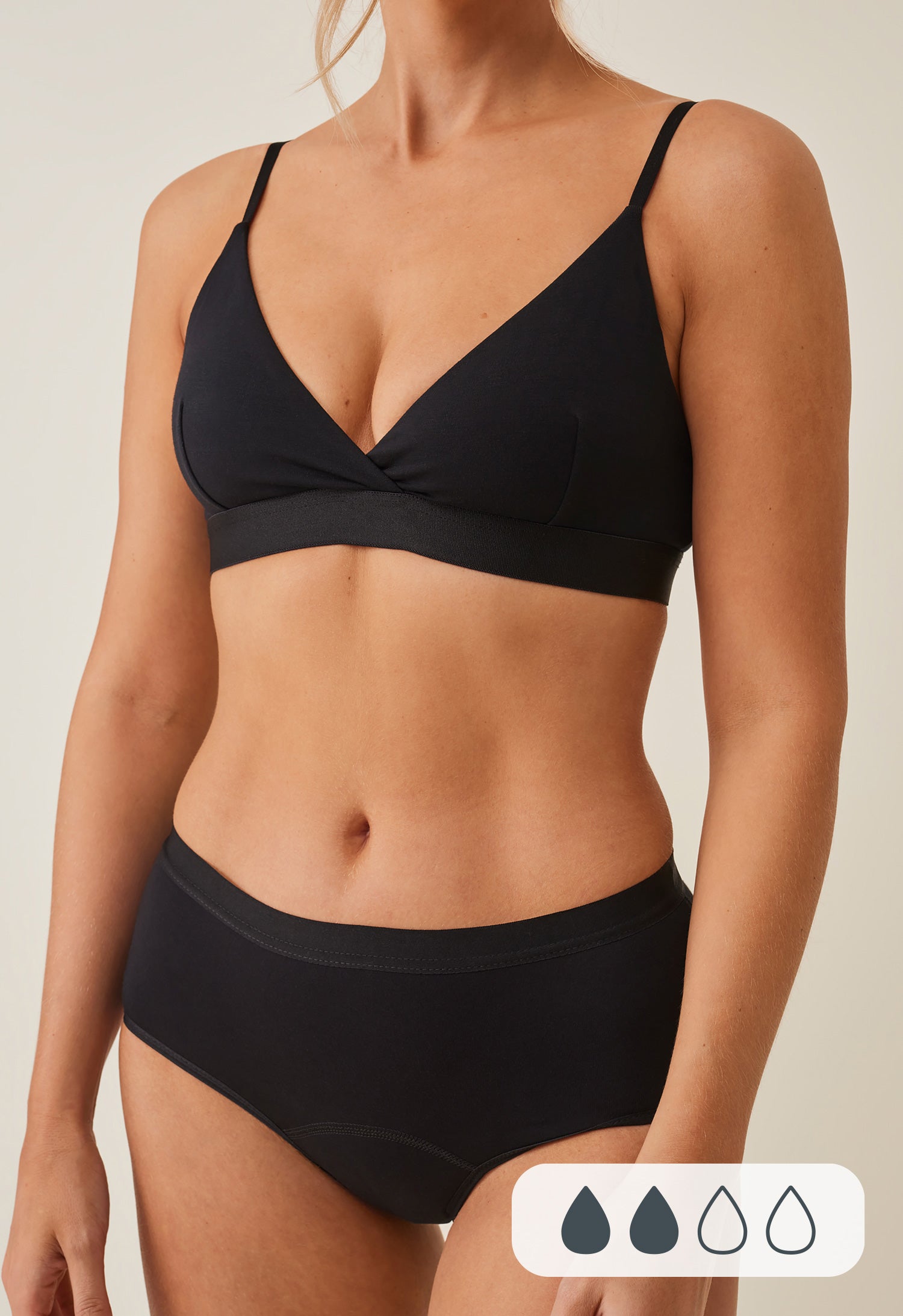 Menstruasjonstruse - Hipster - Lett flyt - Svart