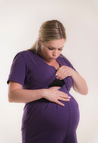 Jumpsuit for gravide med ammefunksjon - Lilla
